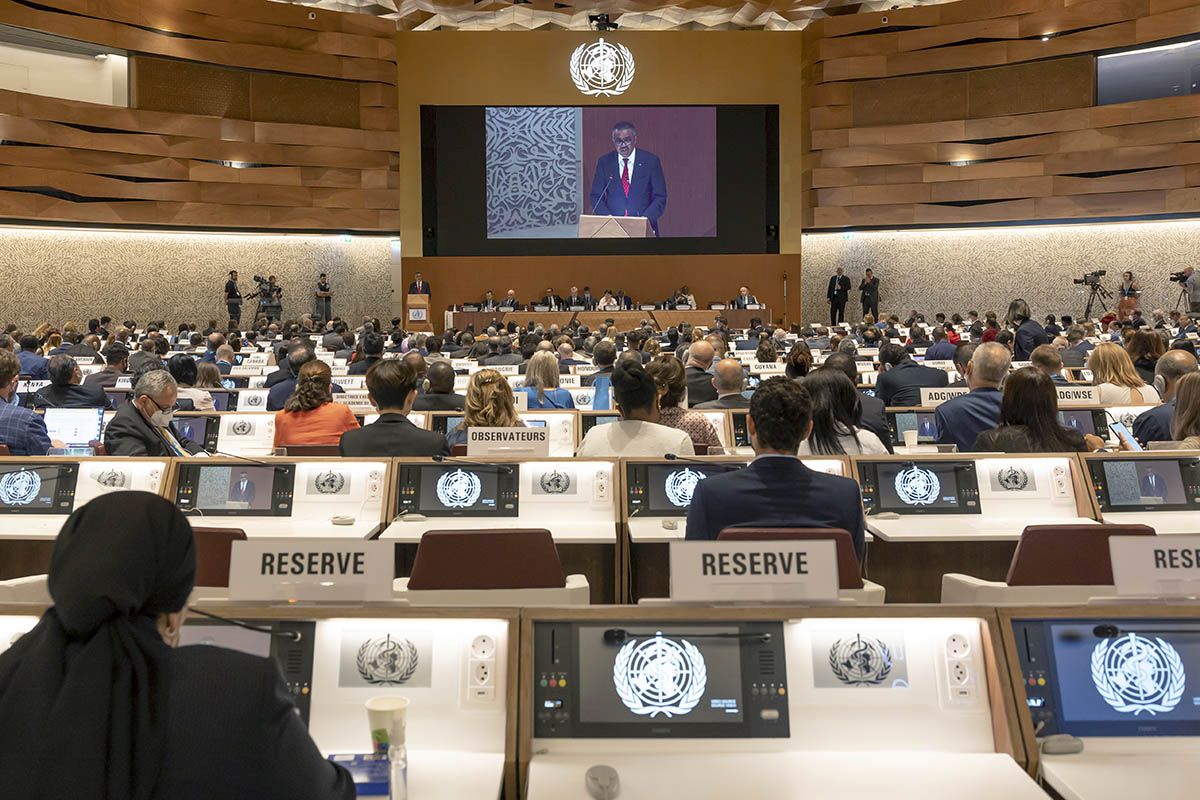  Tedros Adhanom Ghebreyesus, Generaldirektor der Weltgesundheitsorganisation (WHO), am 22. Mai 2022 an der 75. Weltgesundheitsversammlung am europäischen Hauptsitz der Vereinten Nationen in Genf. Foto: Keystone-SDA / Salvatore Di Nolfi