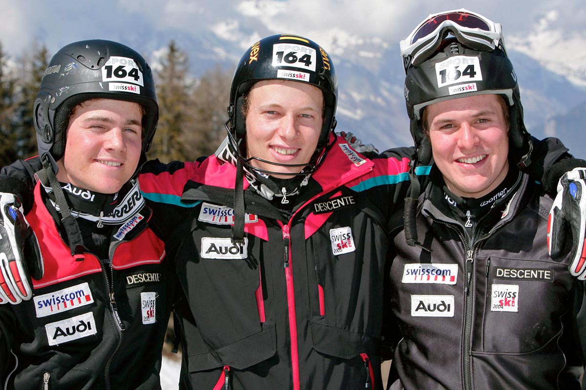 Einst warben auch Schweizer Skistars mit der Marke «Sport164», im Bild (v.l.n.r.) Marc Berthod, Marc Gini und Daniel Albrecht nach den Schweizer Slalom-Meisterschaften im Jahr 2005 in Veysonnaz. Foto: Keystone-SDA / Olivier Maire Einst warben auch Schweizer Skistars mit der Marke «Sport164», im Bild (v.l.n.r.) Marc Berthod, Marc Gini und Daniel Albrecht nach den Schweizer Slalom-Meisterschaften im Jahr 2005 in Veysonnaz. Foto: Keystone-SDA / Olivier Maire