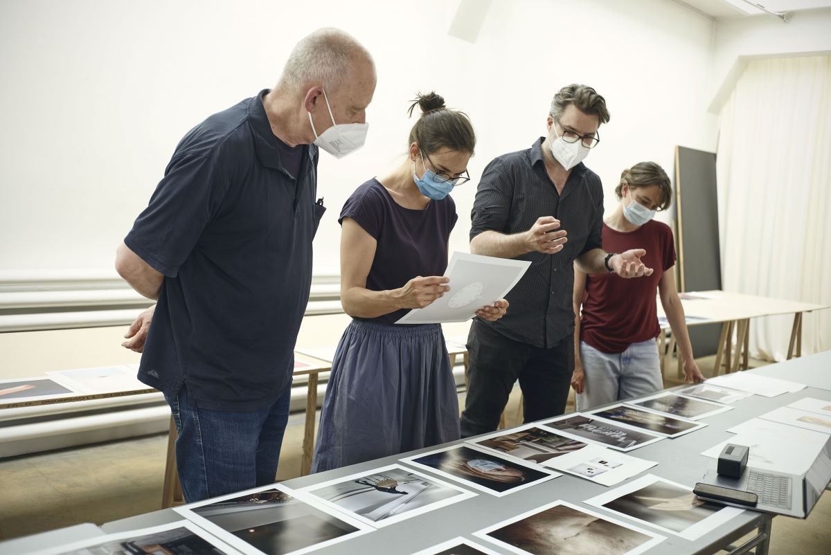 From left to the right: Thomas Elsen, Luisa Baselgia, Benjamin Füglister, Marie Rime, Céline Clanet (via Zoom)  -  Photos: Roland Schmid